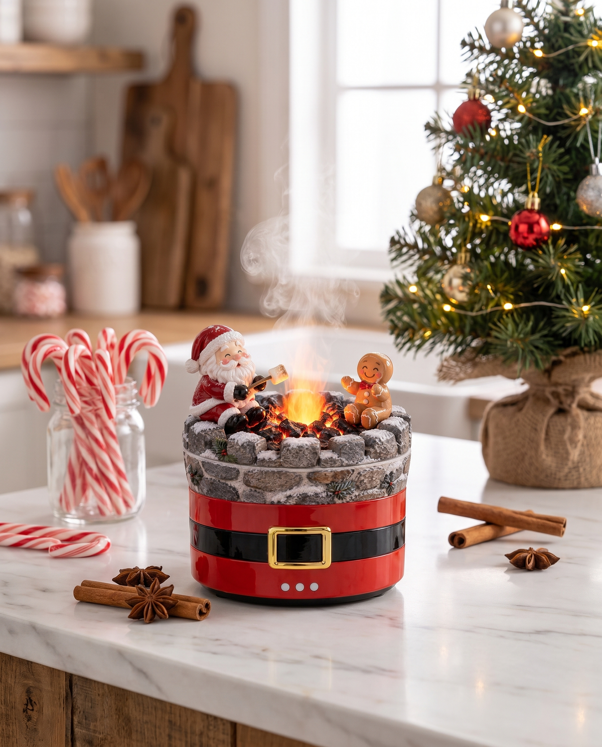 Snowy Lane Firepit Diffuser - Santa Belt
