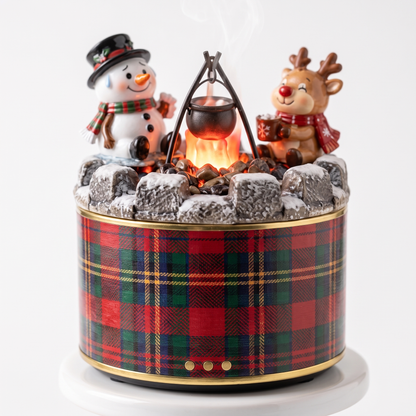 Snowy Lane Firepit Diffuser - Plaid Detail
