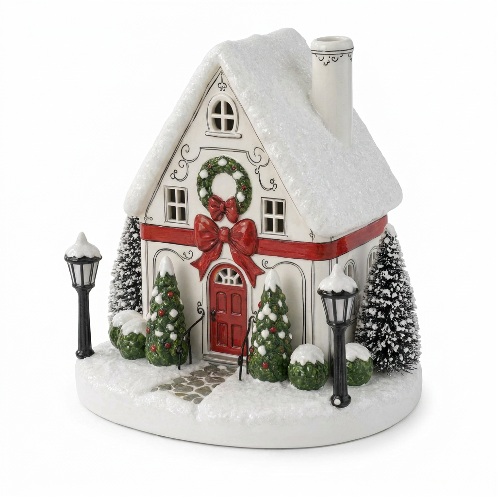 Snowy Lane Winter Cottage - Three Quarter View